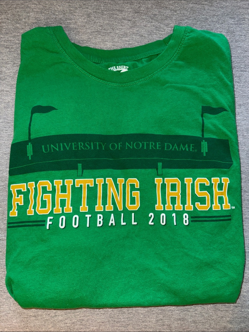 Notre Dame Fighting Irish The Shirt 2018 Double Sided Graphic Tee XXL